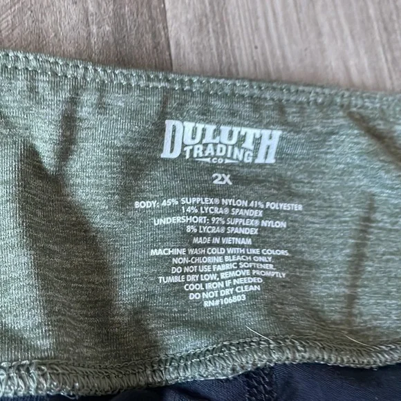 Duluth Trading 2X skirt skort womens plus walking casual blue white stripe green - Picture 5 of 13